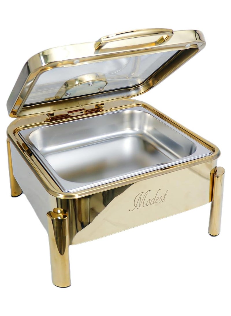 6L Luxury Hydraulic Square Chafing Dish.