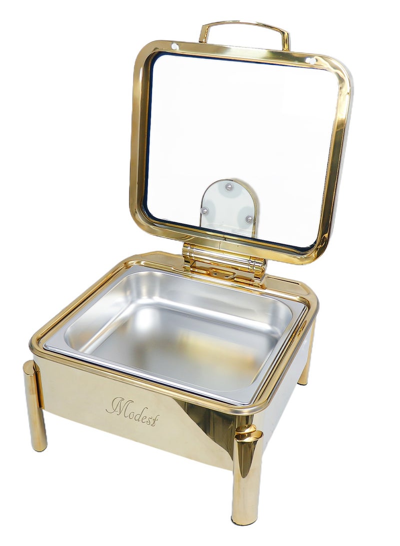 6L Luxury Hydraulic Square Chafing Dish