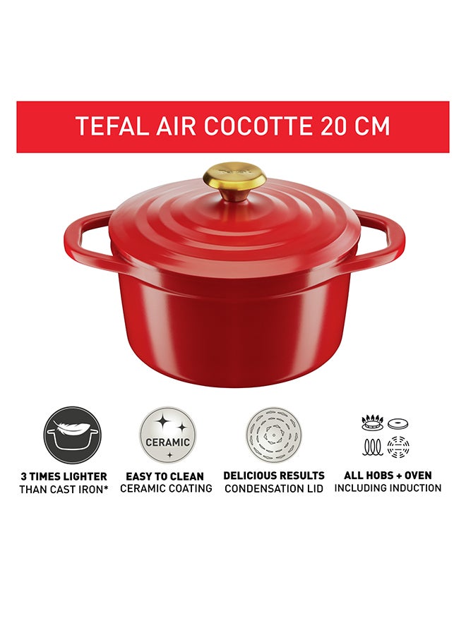 Tefal Air Cooking Pot 20 cm Red