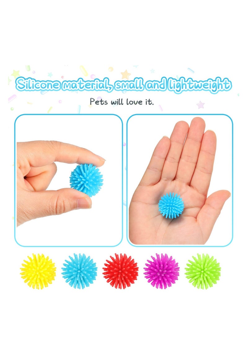 50 Pack Spiky Stress Balls - Soft Fidget Sensory Toy for Teens and Adults - Multi-Color Mini Balls for Parties and Gifts - 1.18 Inches