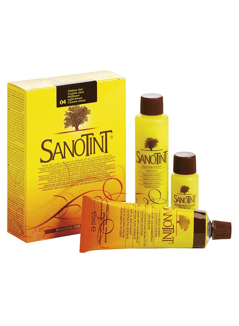 Sanotint Classic Hair Color Light Brown 04 - Natural Permanent Hair Dye, 125 ml