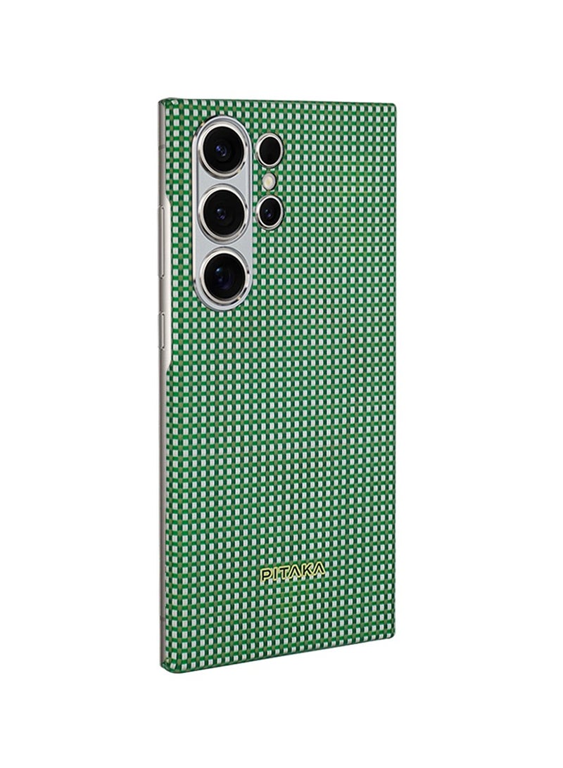 PITAKA S24 Ultra Case 6.8 Inch Compatible with Mag Safe Slim & Light Samsung Galaxy S24 Ultra Case 1500D Aramid Fiber Made  MagEZ Case 4 - Forest