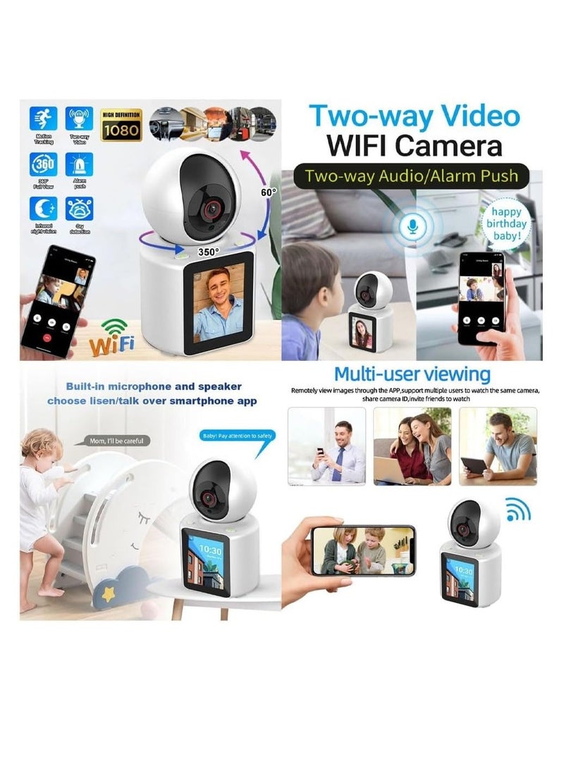 Two way video WiFi camera 1080P Video Calling WIFI HD Camera One-Click Video Calling Infrared Night Vision Video Baby Monitoring Camera