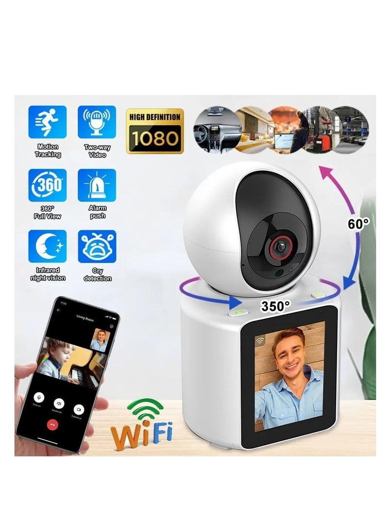 Two way video WiFi camera 1080P Video Calling WIFI HD Camera One-Click Video Calling Infrared Night Vision Video Baby Monitoring Camera