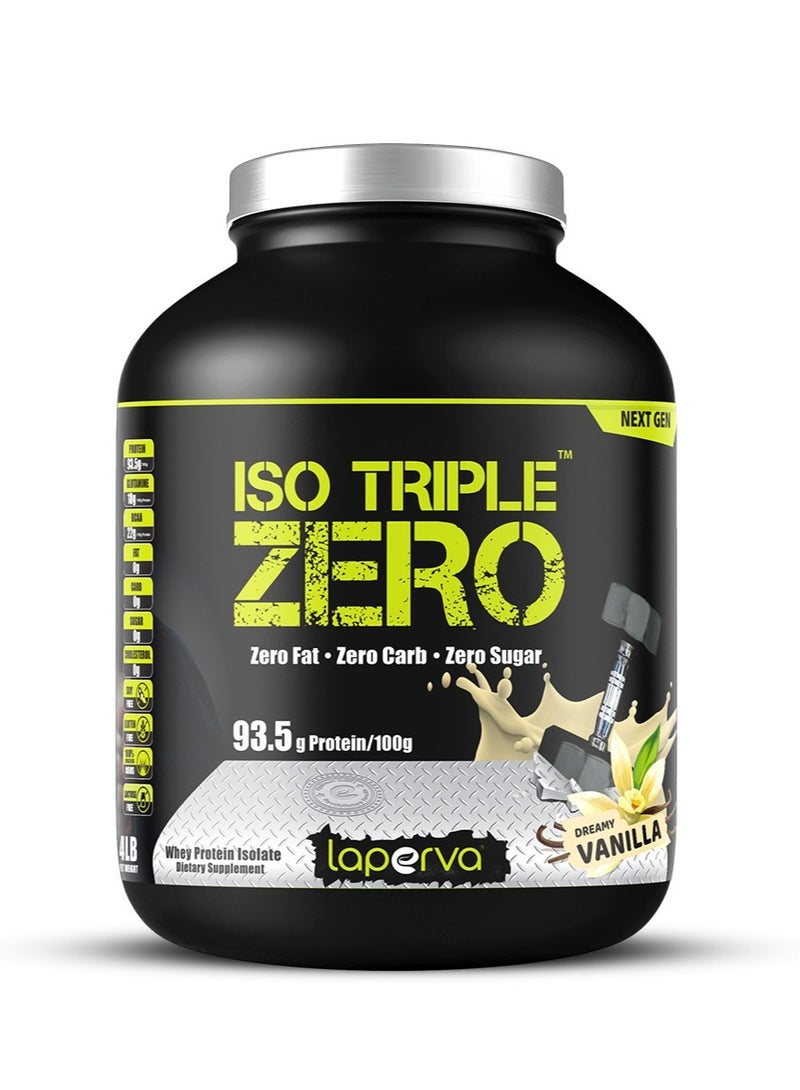 Iso Triple Zero Whey Protein Isolate Dreamy Vanilla Flavor 4Lb