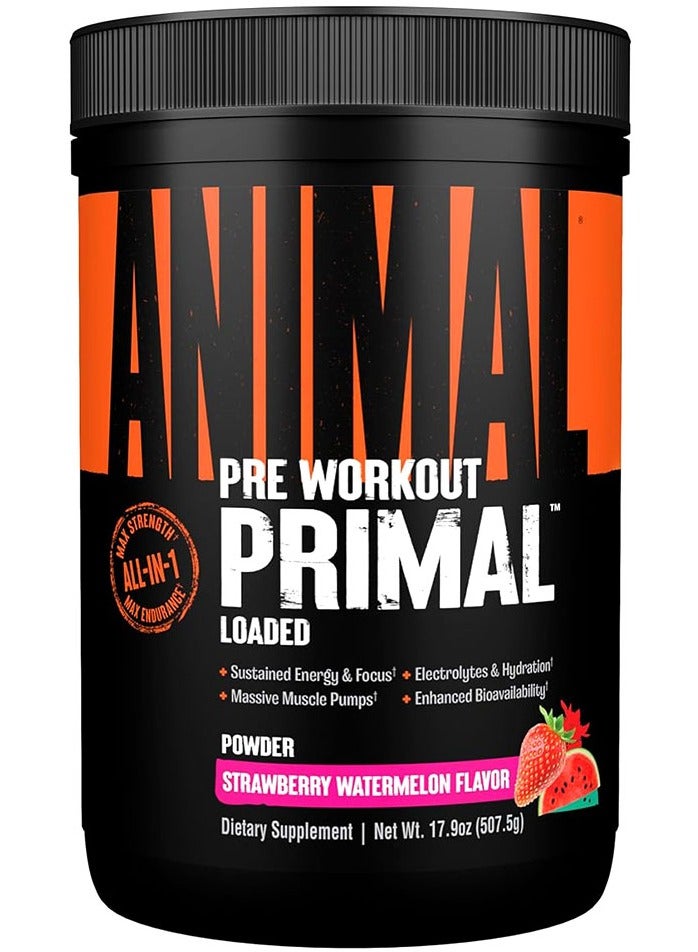 Animal Pre Workout Primal Loaded Strawberry Watermelon Flavour 507.5 gm