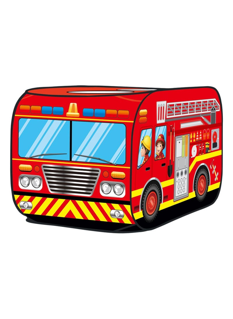 Play Fire Truck Pop Up Kids Play Tent for Boys and Girls Indoor Outdoor Toy