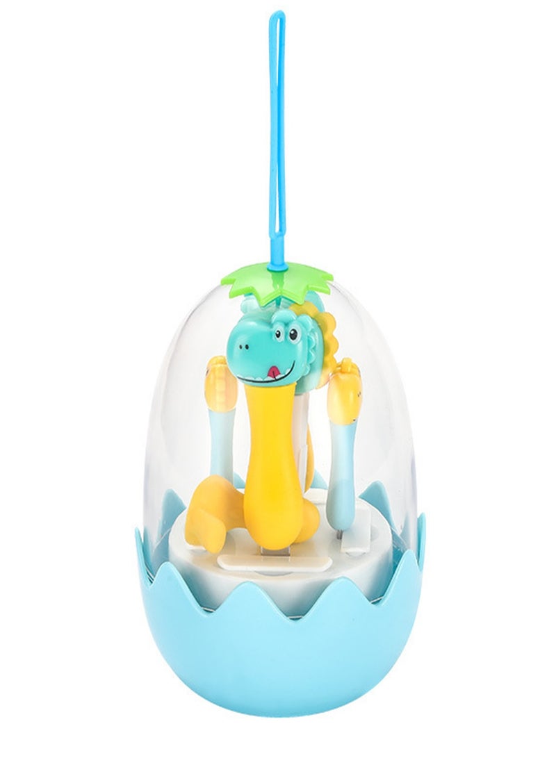 Creative Cartoon Dinosaur Children's Tableware Set Fork Spoon Training Baby Baby (Blue Dinosaur)