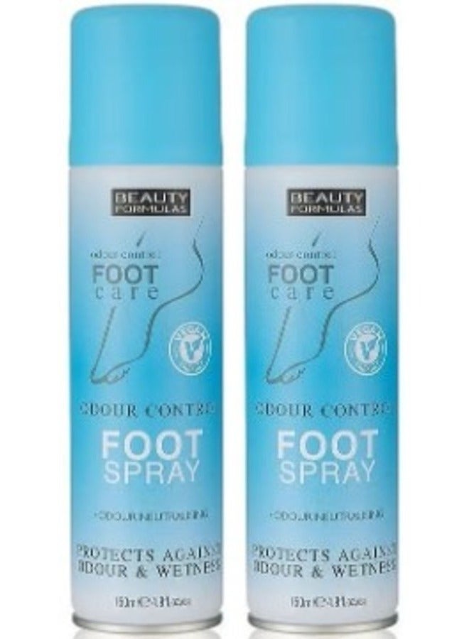 2 Pieces Odour Control Foot Spray 150ml