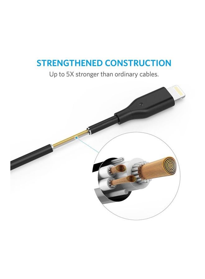 Anker Powerline II Lightning Cable (6ft), Probably The World's Most Durable Cable, MFi Certified for iPhone 14/14 Pro/13/13 Pro Max/12/12 Pro Max/XR/X/8/8 Plus/7/7 Plus/6/6 Plus Black