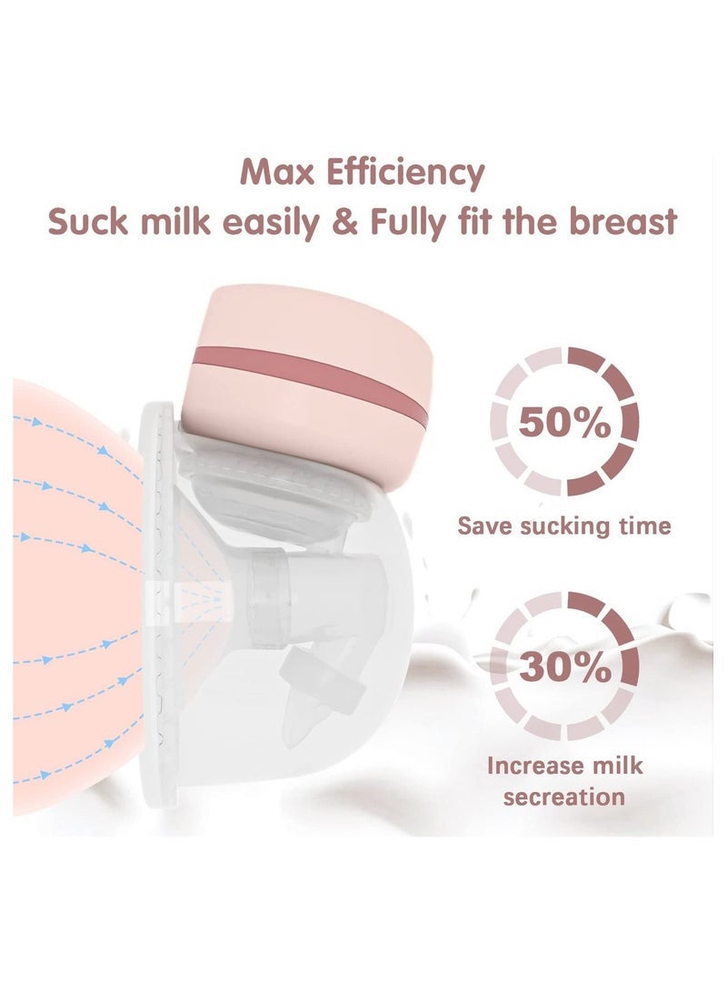 Hands Free Cordless Electric Breast Pump, Painless Memory Function, 24mm, Pink