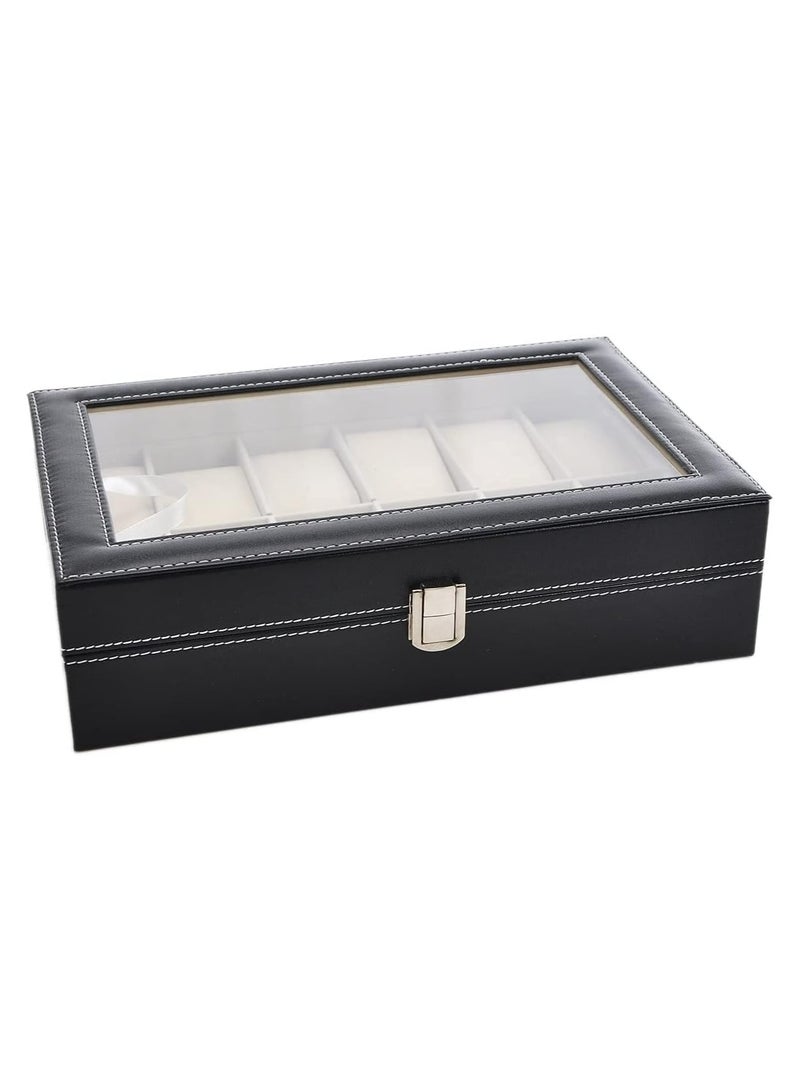 12 Grid Zipper Watch Box Watch Case Travel Watch Box  Portable Watches Storage Case Watch Organizer