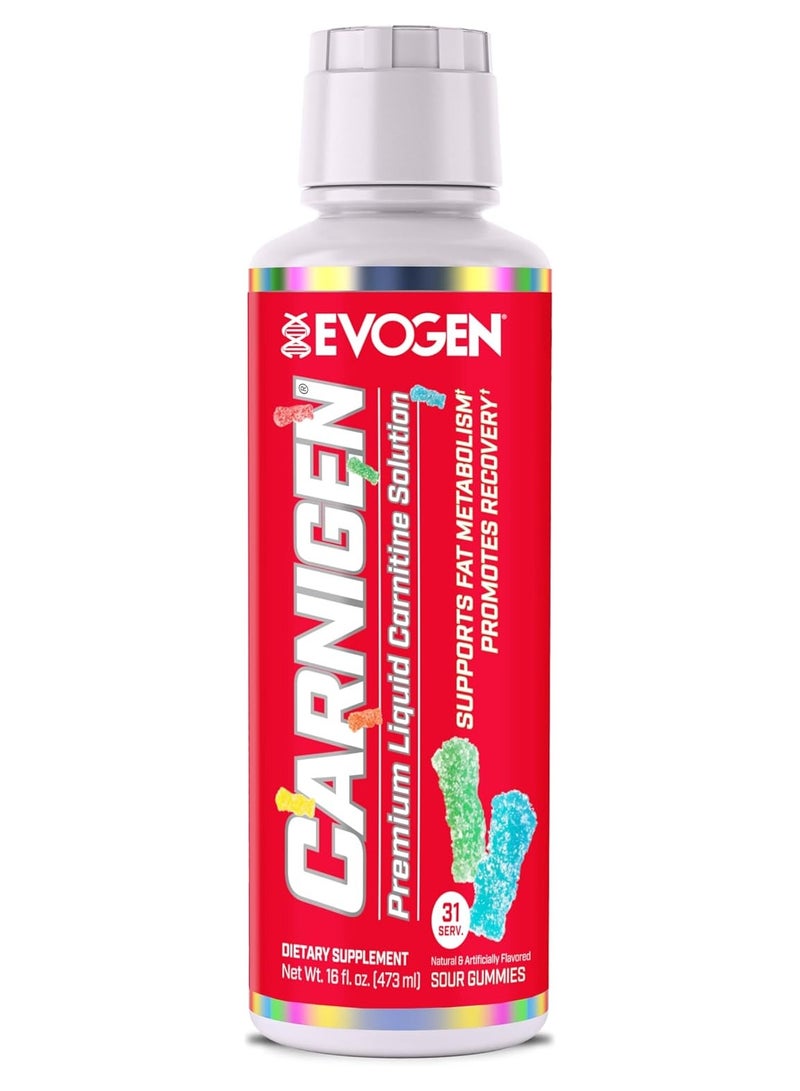 Evogen Carnigen 473ml Caffeine Free, Sour Gummy Flavor 31 Serving