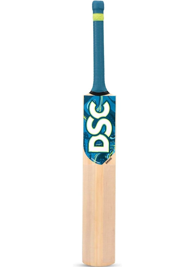 Drake Cricket Bat  (Size - 5) | Material: Kashmir Willow | Lightweight | Free Cover | Ready to play | For Intermediate Player