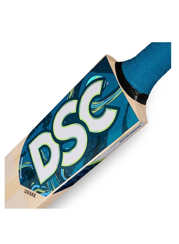 Drake Cricket Bat  (Size - 5) | Material: Kashmir Willow | Lightweight | Free Cover | Ready to play | For Intermediate Player