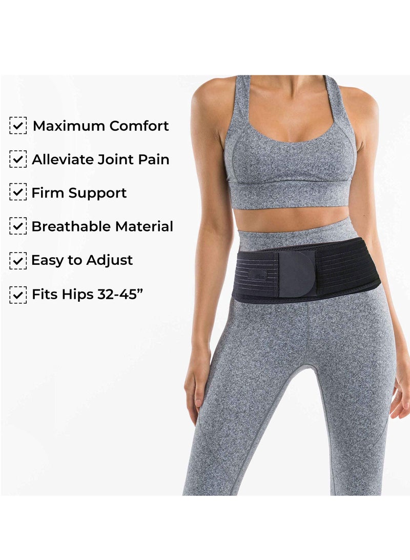 Sacroiliac SI Joint Hip Belt, Lower Back Support Brace Hip Braces for Hip Pain Alleviate Sciatic Anti-Slip Sacroiliac Belt Pilling-Resistant Pelvic Belt for Men Women