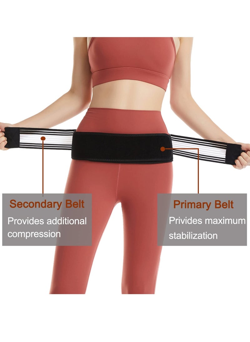 Sacroiliac SI Joint Hip Belt Lower Back Support Brace Hip Braces for Hip Pain Alleviate Sciatic Anti-Slip Sacroiliac Belt Pilling-Resistant Pelvic Belt for Men Women