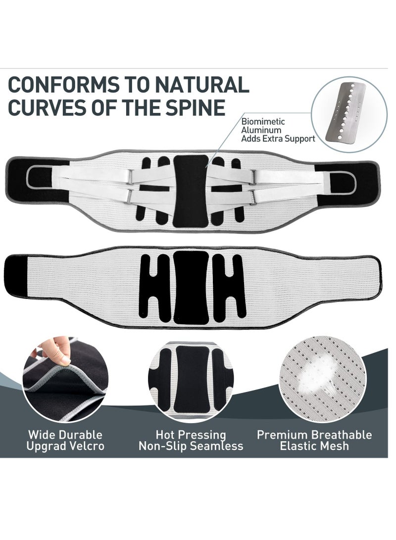 Back Brace with 8 support belts for Lower Back Pain Relief, Back Support Belt for Women & Men, Breathable Lumbar Support Brace for Work, Lower Back Brace for Herniated Disc, Sciatica, L