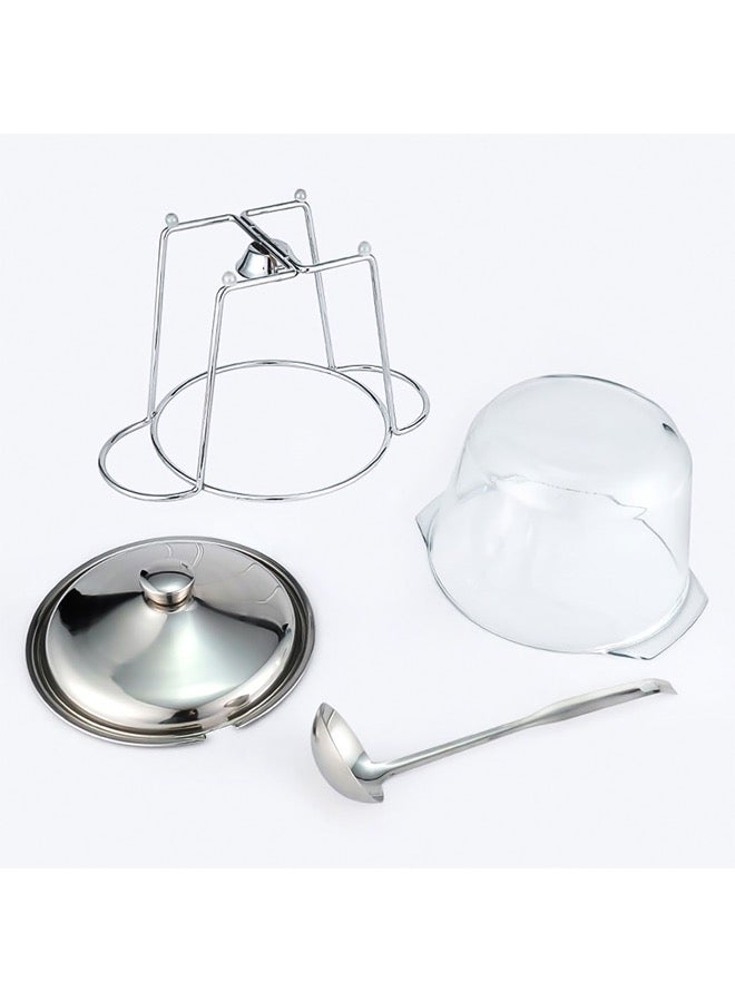 4L Glass Food Warmer with Spoon