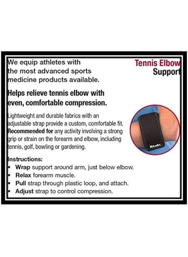 Tennis Elbow Support Black Osfm:819