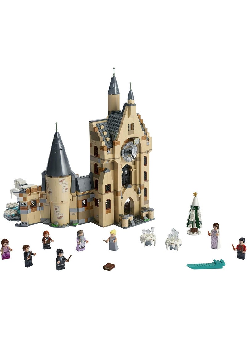 Harry Potter Hogwarts Clock Tower  Build and Play Tower Set with Harry Potter Minifigures Popular Harry Potter Gift and Playset with Ron Weasley, Hermione Granger