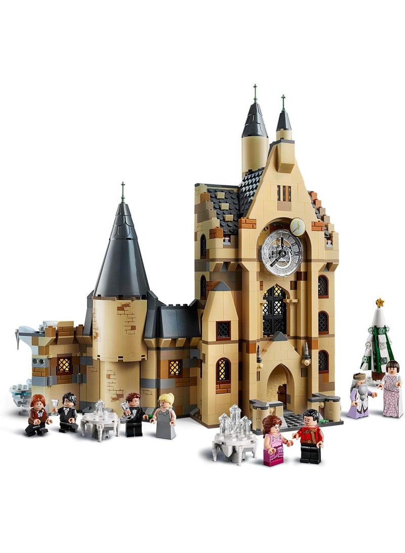 Harry Potter Hogwarts Clock Tower  Build and Play Tower Set with Harry Potter Minifigures Popular Harry Potter Gift and Playset with Ron Weasley, Hermione Granger
