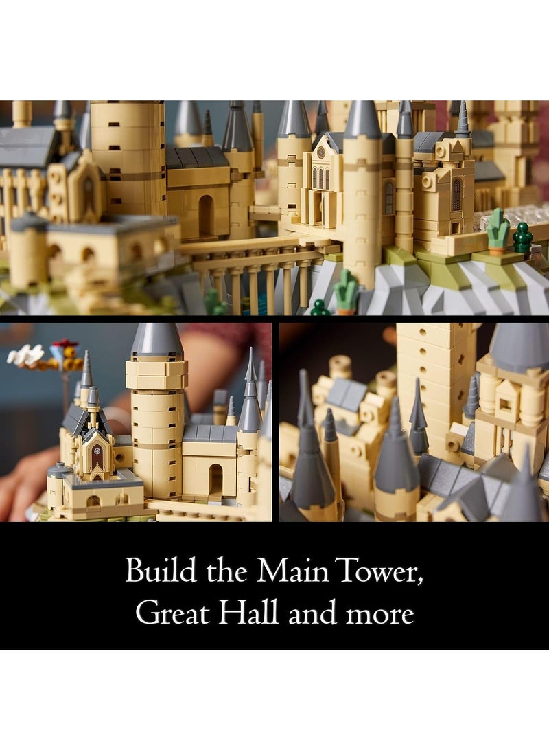 Harry Potter Hogwarts Castle and Grounds Building Set, Display Model Gift Idea for Adults, Collectible Playset to Celebrate Harry Potter Birthday
