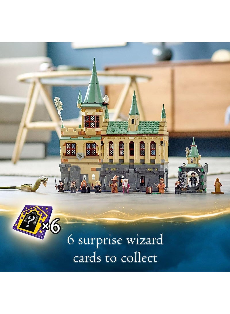 Harry Potter Hogwarts Chamber of Secrets, 20th Anniversary Castle Model with Collectible Golden Voldemort Minifigure and Glow-in-The-Dark Nearly Headless Nick Harry Potter Birthday Gift