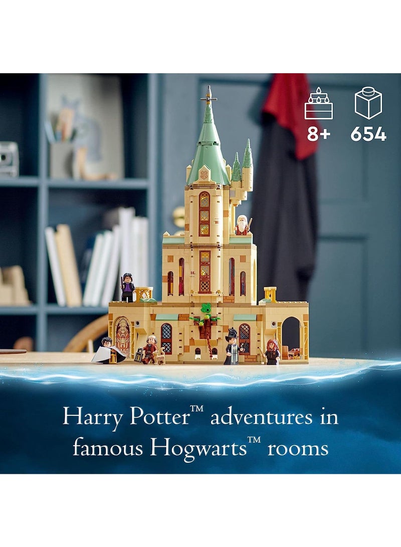 Harry Potter Hogwarts  Dumbledore’s Office Castle Toy  Set with Sorting Hat, Sword of Gryffindor and 6 Minifigures for Kids