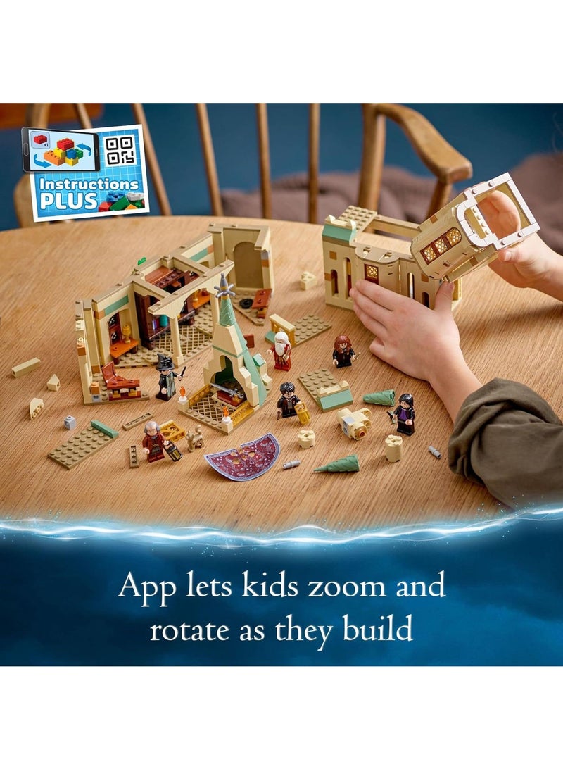 Harry Potter Hogwarts  Dumbledore’s Office Castle Toy  Set with Sorting Hat, Sword of Gryffindor and 6 Minifigures for Kids