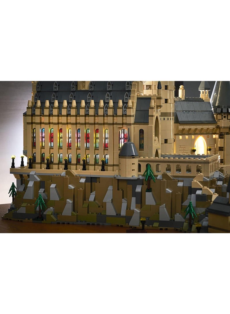 Harry Potte Hogwarts Castle Building Set,   Activity Kit with Minifigures  Wands  Boats  a Spider  and Gryffindor and Hufflepuff Accessories Collectible Model for Adults