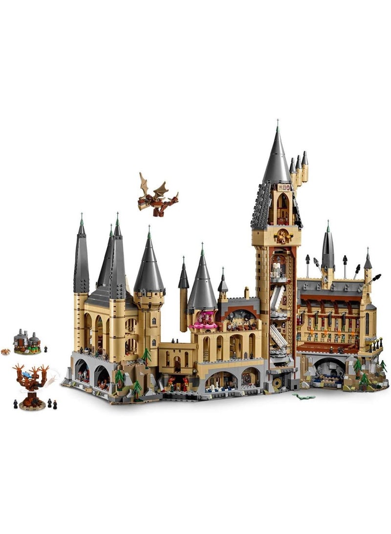 Harry Potte Hogwarts Castle Building Set,   Activity Kit with Minifigures  Wands  Boats  a Spider  and Gryffindor and Hufflepuff Accessories Collectible Model for Adults