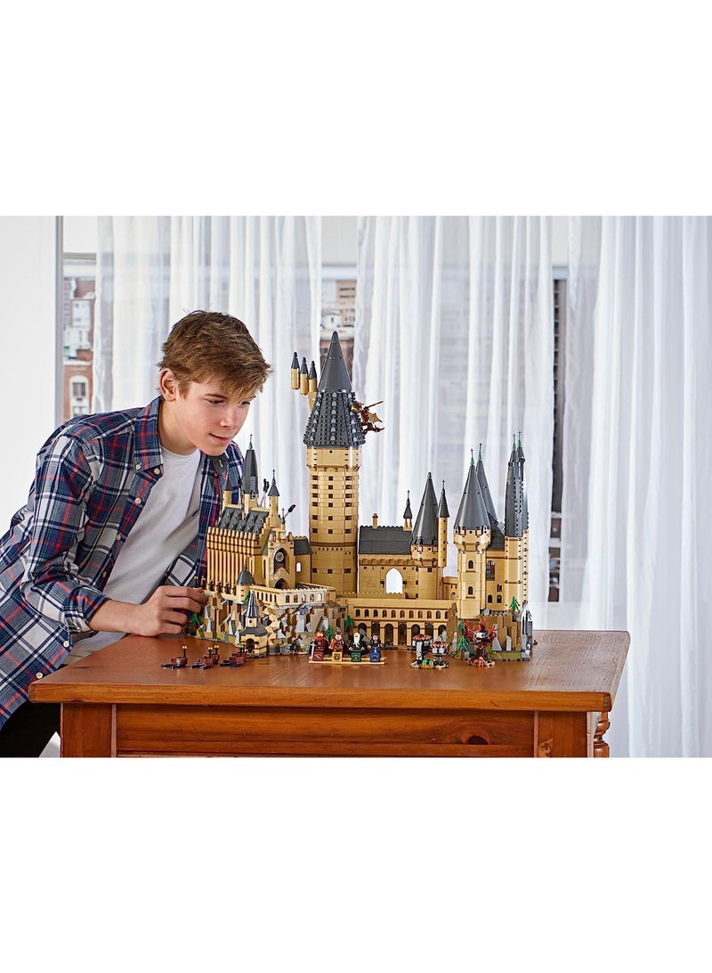 Harry Potte Hogwarts Castle Building Set,   Activity Kit with Minifigures  Wands  Boats  a Spider  and Gryffindor and Hufflepuff Accessories Collectible Model for Adults