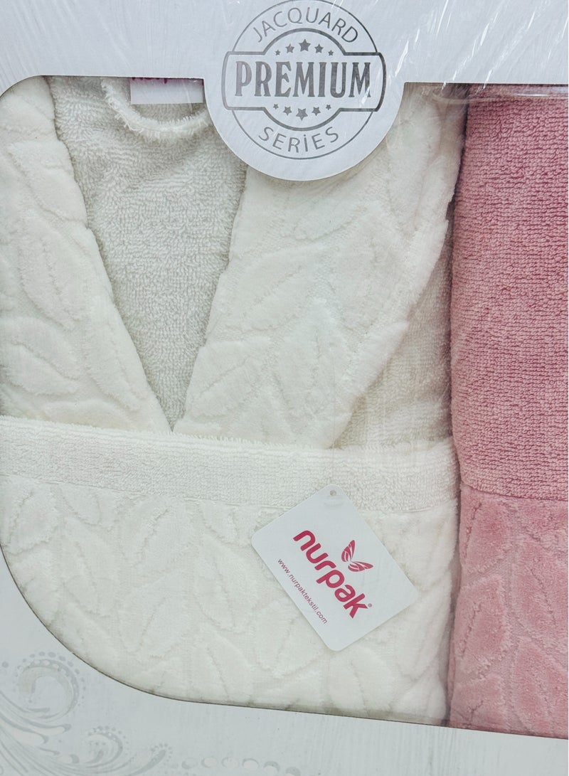 NURPAK BAMBOO FAMILY BATHROBE SET -Turkish Luxurios Family Bathrobe Set Include 2pcs Bathrobes,2 pcs Towel Size 70*140, 2pcs Soap ,2pcs Towel 50*90,Comes in attractive gift box