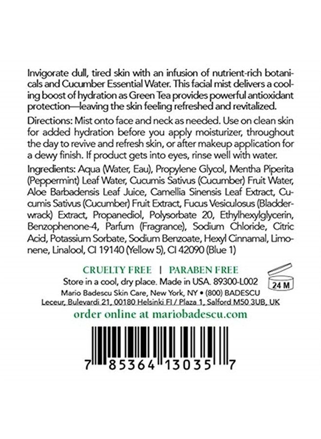 Facial Spray Aloe, Rose Water and Cucumber - Green Tea Duo for Face, Neck or Hair, Cooling and Hydrating Face Mist for All Skin Types, Dewy Finish, 4 Fl Oz (Pack of 2)