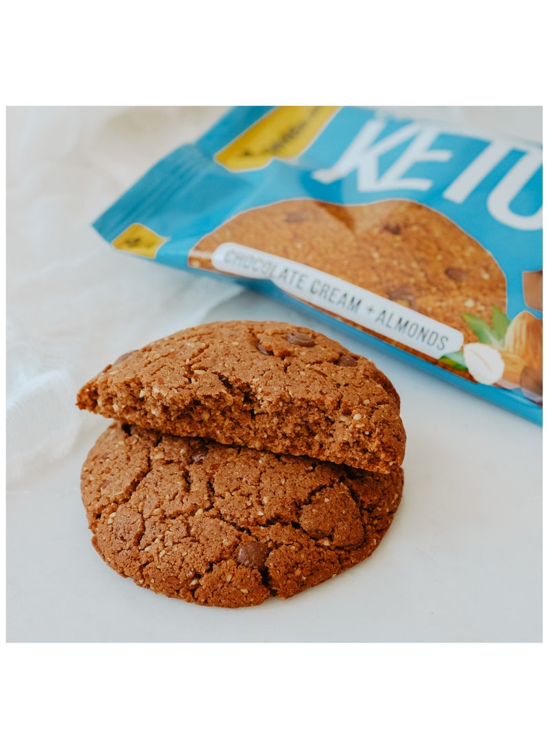 Keto Cookies with Chocolate Cream and Almonds 12x40g