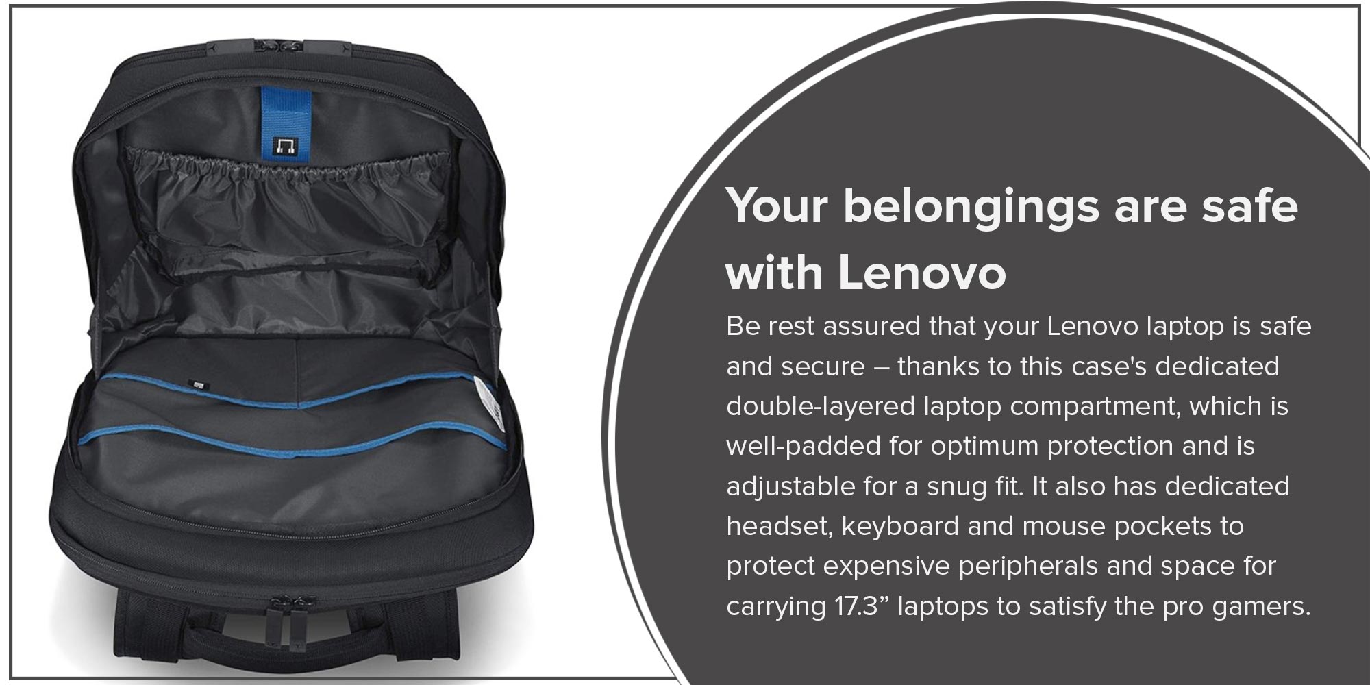 Legion Armored Backpack For Lenovo 17-Inch Laptop Black