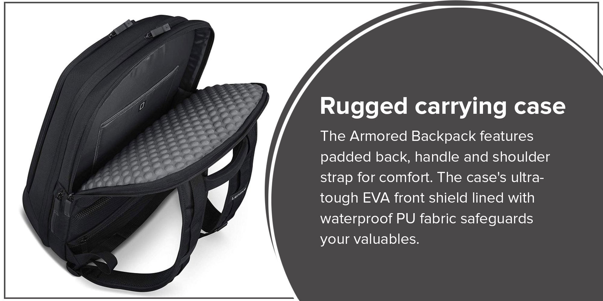 Legion Armored Backpack For Lenovo 17-Inch Laptop Black