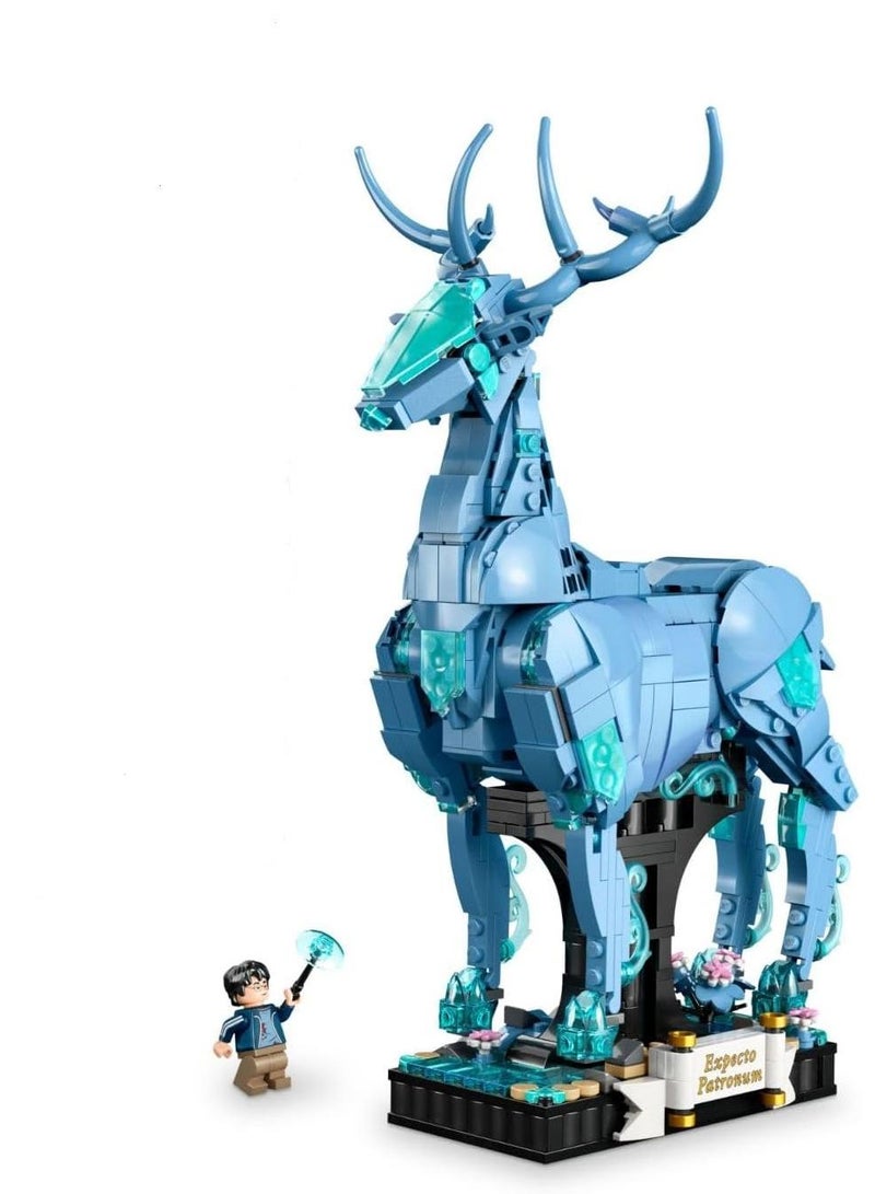 Harry Potter Expecto Patronum Collectible 2-in-1 Building Set  Birthday Gift Idea for Teens or Fans  Build and Display Patronus Set for Fans of The Wizarding World