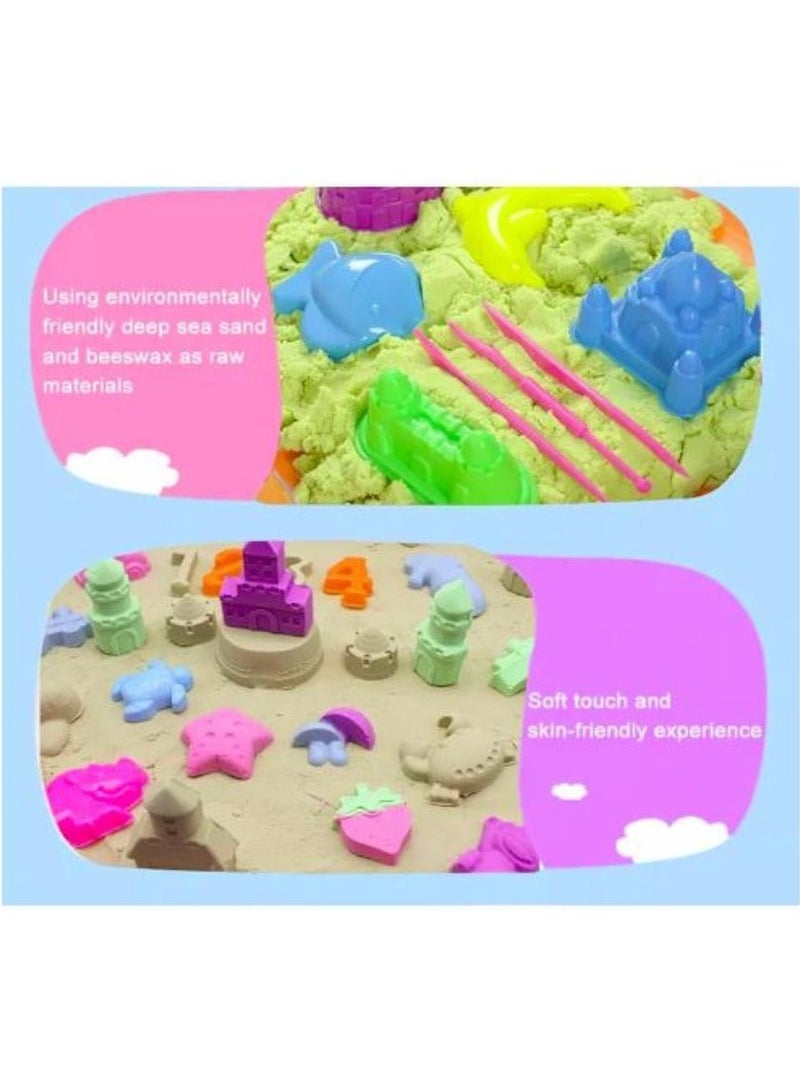 Play Sand Activity Play Set Natural Kinetic Sand Kit for Kids Activity Toys, Craft Art Soft Sand Clay Toys for Kids, Boys & Girls With Mould Toys