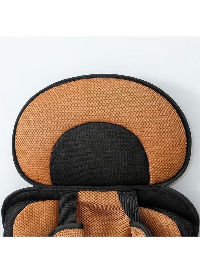 Baby Car Seat for Newborn from 9 Months to 12 Years With Forward Facing Positions Portable Safety Seat Strap 30X60X90cm (Brown)