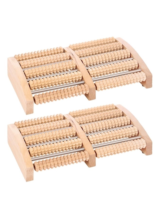 2-Piece Wooden Foot Massager