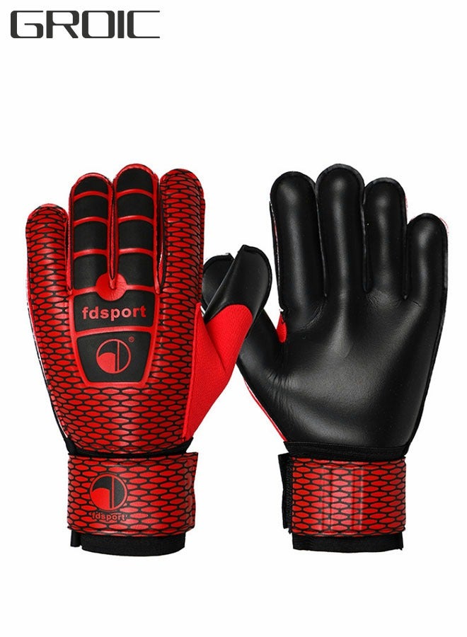 Goalie Gloves for Youth and Adult,Goalkeeper Gloves Kids with Finger Support,Soccer Gloves for Men and Women,Junior Keeper Football Gloves for Training and Match