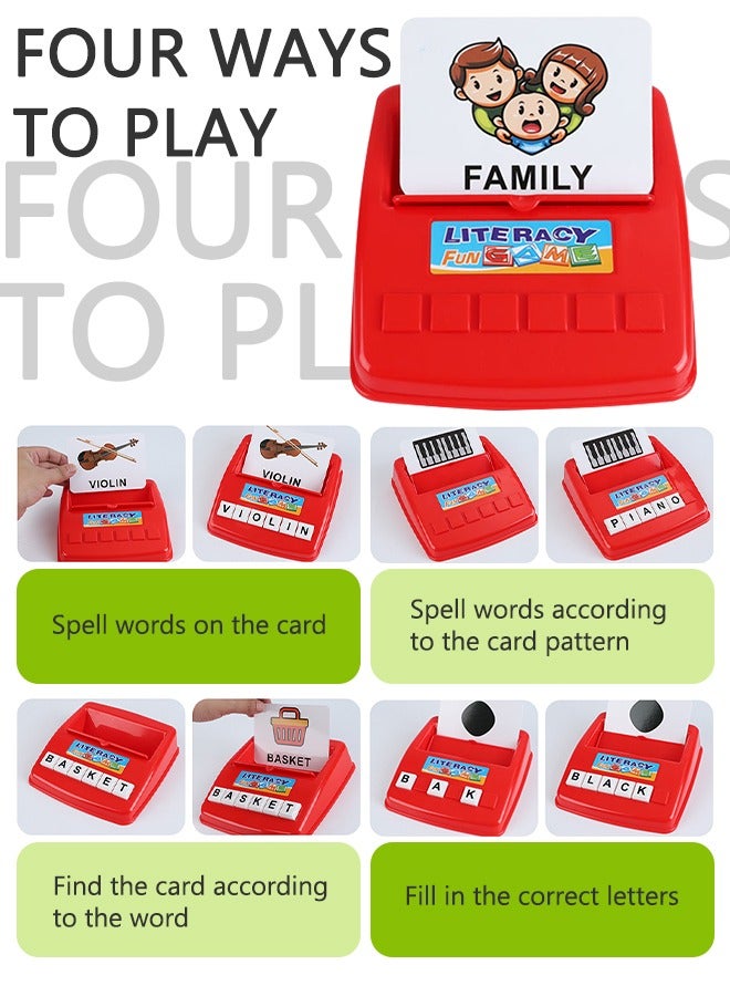 Alphabet Letter Word Spelling Games, Spell Words Board Game Matching Letter Game, Word Recognition Educational Toys for Kids