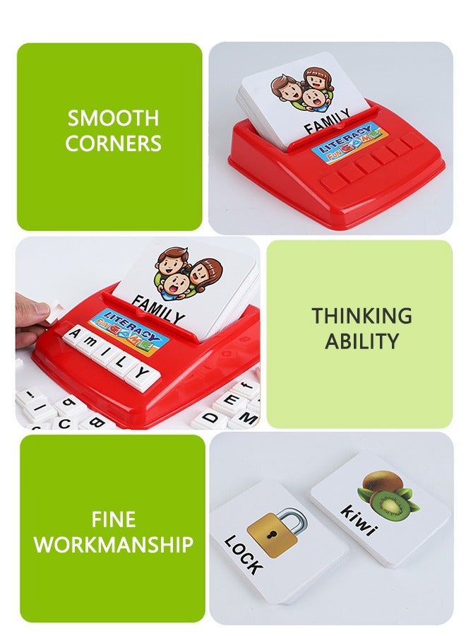Alphabet Letter Word Spelling Games, Spell Words Board Game Matching Letter Game, Word Recognition Educational Toys for Kids