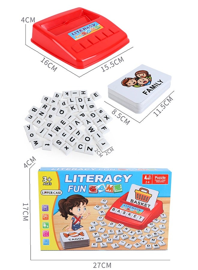 Alphabet Letter Word Spelling Games, Spell Words Board Game Matching Letter Game, Word Recognition Educational Toys for Kids