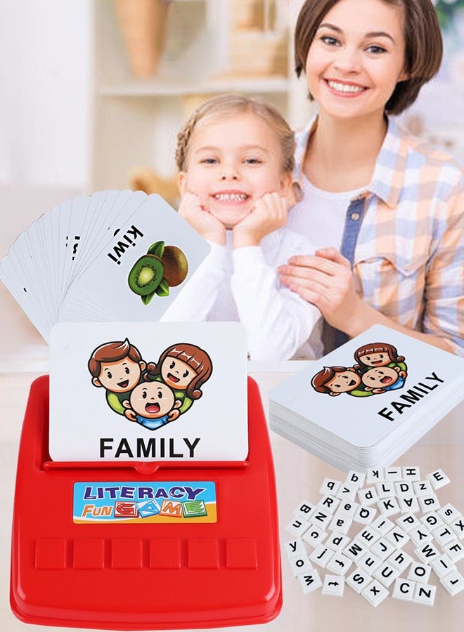 Alphabet Letter Word Spelling Games, Spell Words Board Game Matching Letter Game, Word Recognition Educational Toys for Kids