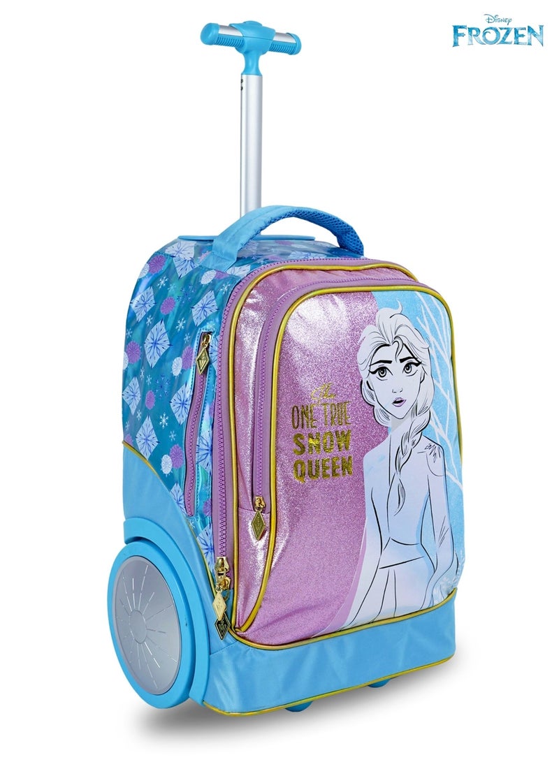 Frozen  20 Inch Kids Premium 3-in-1 Trolley School Bag Set - Ergonomic Backpack, Insulated Lunch Bag & Pencil Case,Lightweight, Durable, Students 6+ - Perfect for Travel & School,For Girls