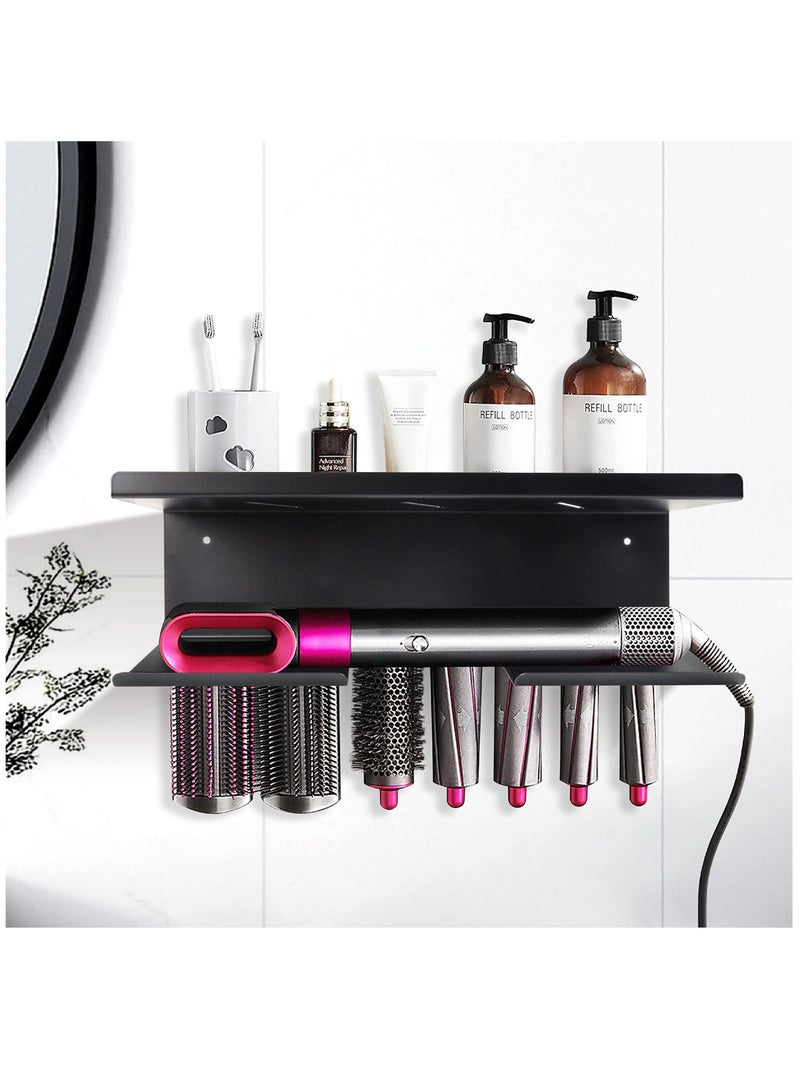 Suitable for Dyson Airwrap Wall-Mounted Shelf Hair Curler Holder Storage Rack Hair Care Tool Organizer Stand Bracket