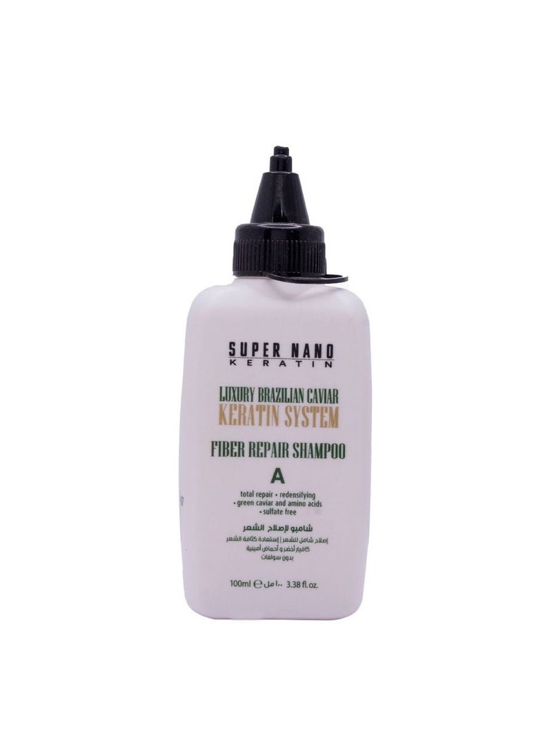 Super Nano Keratin Luxury Brazilian Caviar Keratin System – 3x100ml | Professional Hair Reparation & Anti-Frizz Treatment | Sulfate-Free | Smooth, Shine & Strength Formula